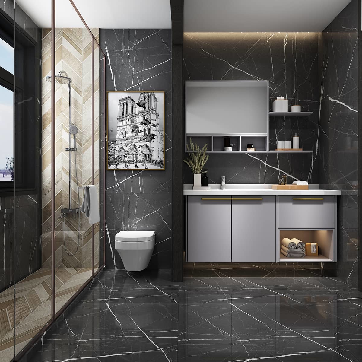 Quality Solid SS304 SS316 Stainless Steel Bathroom Furniture Mirror Cabinet for sale