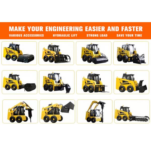 1 Tonne Mini Skidsteer Loader Small Skid Loader Easy To Use Simple Controls