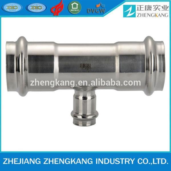 stainless steel press fitting V style reducer tee