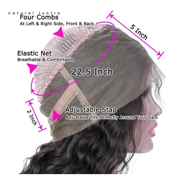 Dark Brown Full Lace Human Hair Wigs , 100% Brazilian Full Lace Wig With Baby Hair