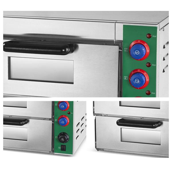 2 Decks Home Kitchen Toaster Mini Pizza Oven Electric Bread Maker 3KW For Bakery With Viewing Window