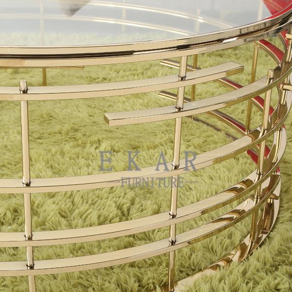 Tempered Glass Top Round Coffee Table
