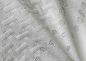 China SGS White Cotton Jacquard Fabric Waterproof Polyester Double Knit Fabric on sale