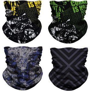 Black Cooling Unisex Cat Face Warmer Sun Protection Neck Gaiters