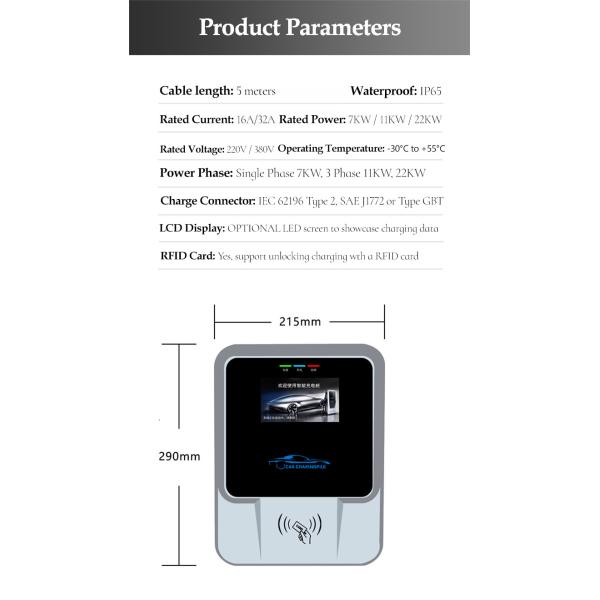 40A 48A 50A Wallbox EVSE SAE J1772 12KW US Electric Car Charger 9.6KW RFID 40 Amp EV Charger Level 2 50 Amp Chargepoint