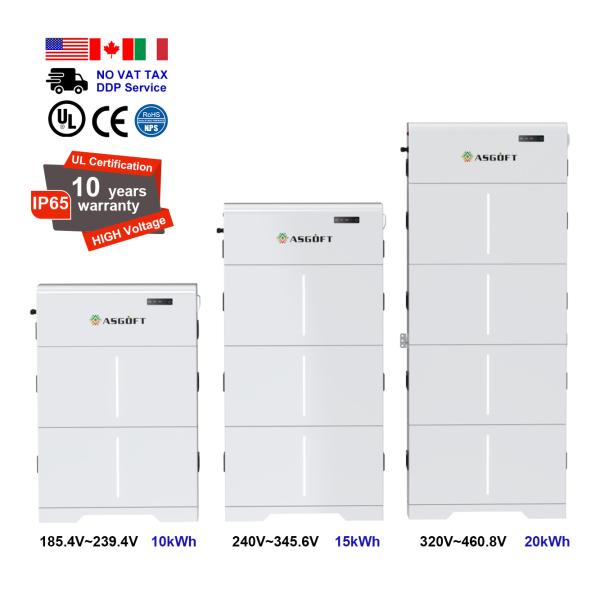 High Voltage LiFePO4 Battery Pack 20kwh Energy Storage Lithium Ion Batteries