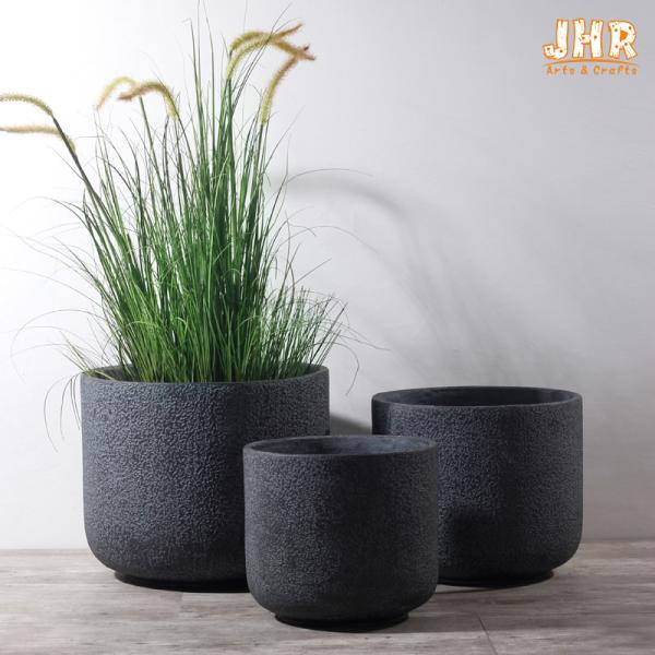 Outdoor Clay Pots Grey Clay Flower Pots Patio Planters MGO Pot Planter Set Large Bowl Planters