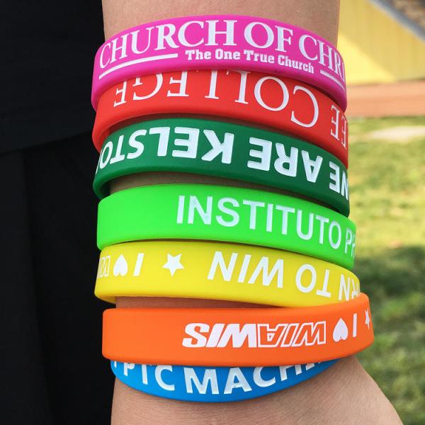 Durable Printed Silicone Wristbands With Heat Transfer Printing