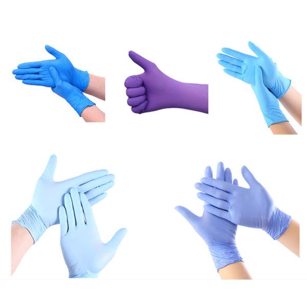 Colored Powder Free Nitrile Disposable Gloves For Medical / Industry Field