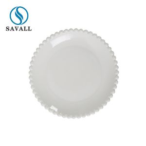 Quality Retro White Pearl Edge European Western Ceramic Dinnerware Sets for sale