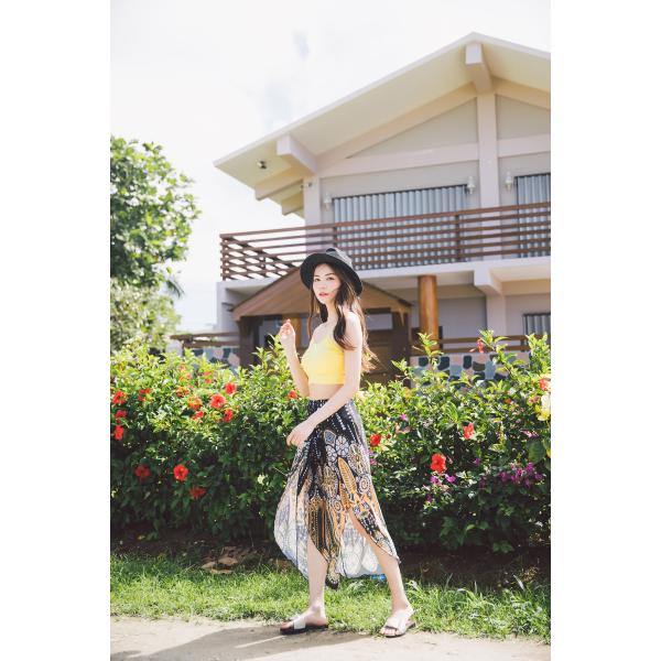 Scoop Neck Top With High Waist Women Swimwear 3 Pieces Beach Wear Bathing Suit Women