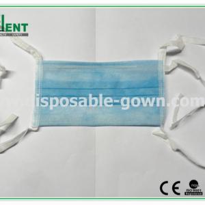 Quality Non Sterile Meltblown Nonnoven Tie On Face Mask For Hospital Medical Using for sale