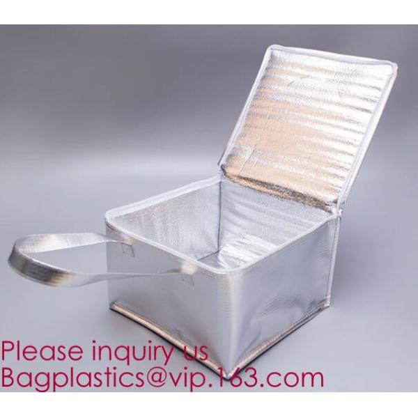 Foldable Lunch Insulated Cooler Bag Heated Food Delivery Bag Thermal Pizza Delivery Cooler Bag