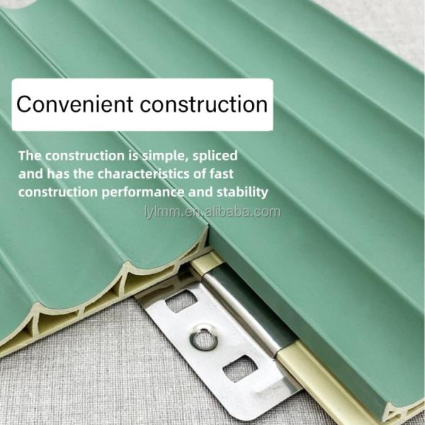 Damask Pattern WPC Laminated Fluted Flat Wall Solid Panel for Interior Decoration Fence