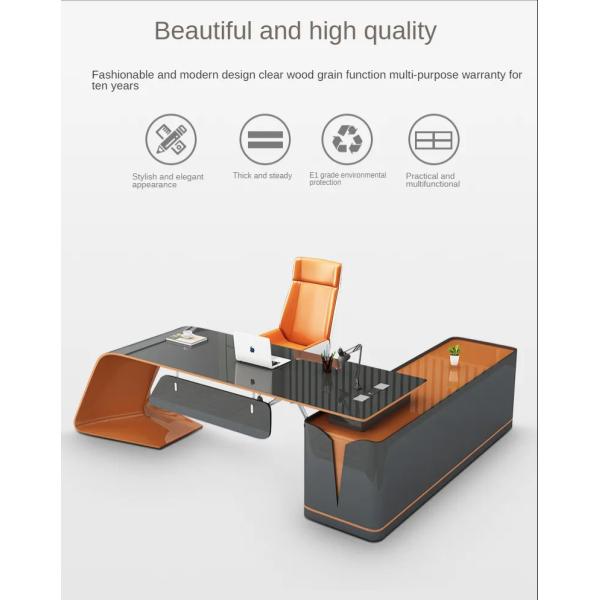 Modern Bedroom Furniture Design Irregular Shape Office Desk with Baking Paint