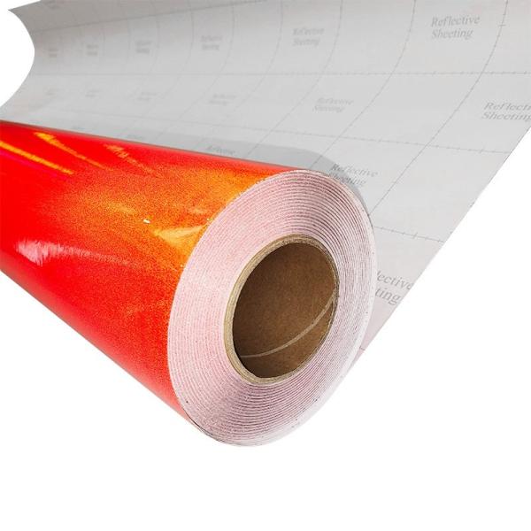 Tearable Heat Resistant Reflective Vinyl Sheet Red Yellow OEM