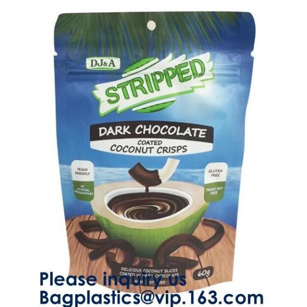 Custom Aluminum Foil Stand Up Flat Pouch Bags Stand Up Pouch Food Bag Protein Zipper Bag, standup pouch bags, bagease