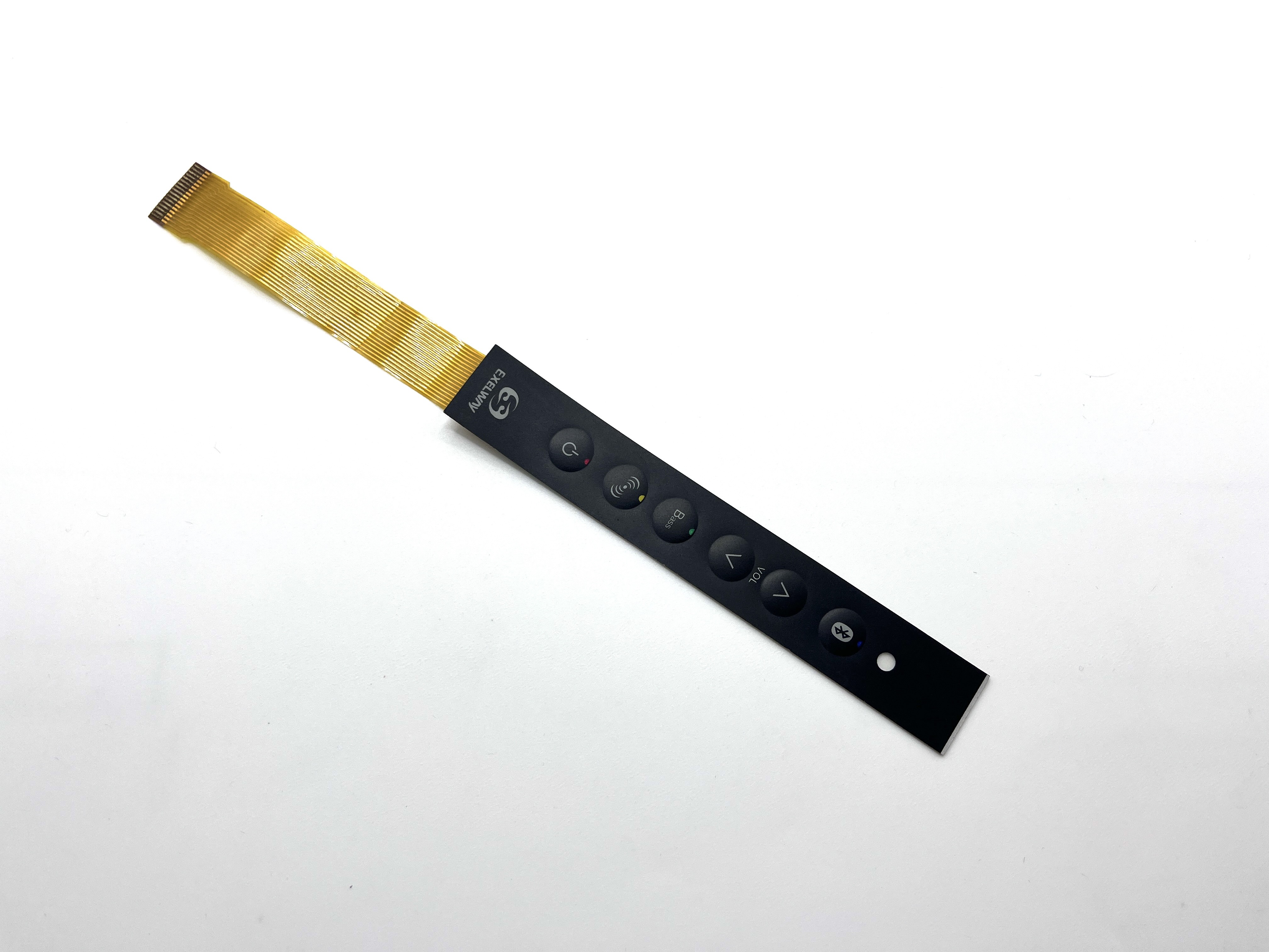 Quality Texture Coating 1x3 Matrix Membrane Switch Keypad Suppliers With Perimeter Emboss All Keys for sale