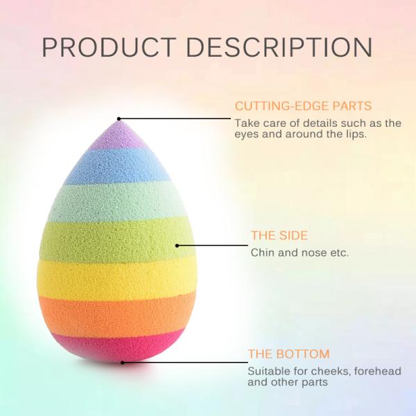 Vegan Latex Free Mini Beauty Blender Sponge 40*60mm Multiple Colors