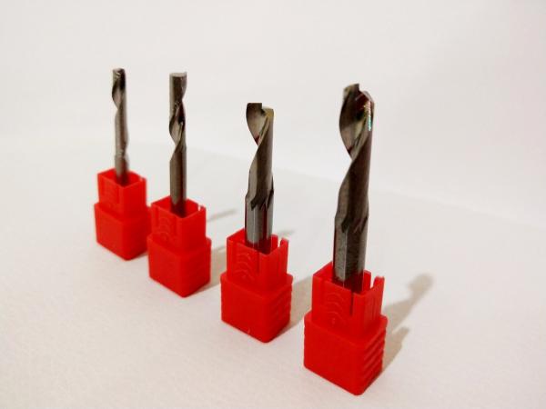 Single Edged Solid Carbide End Mills Milling Cutter Tungsten For Wood MDF PS PA