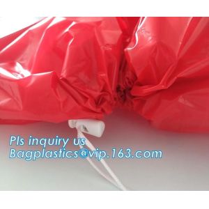 Biohazard Waste Disposal Bags Drawstring, Gallon Capacity, Medical Garbage Bags,