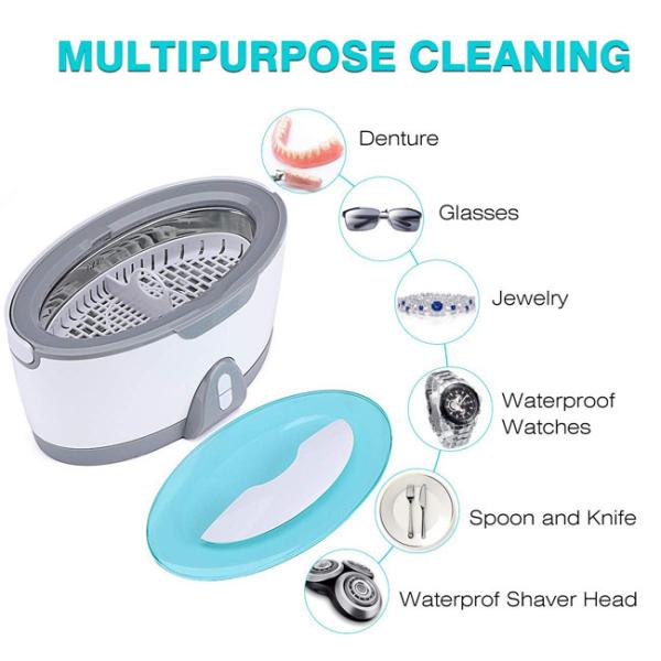40kHz 450ml Ultrasonic Dental Cleaner Machine 5 Min Cleaning Time