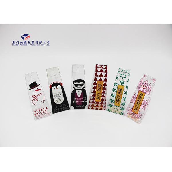 Trapezoid Design PVC Transparent Box Custom Made Plastic Boxes Offset Printing