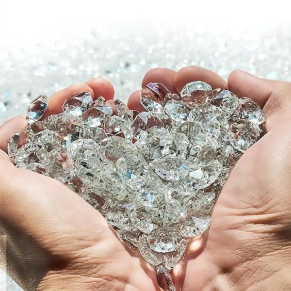 Bedroom Dining LED Ceiling Light Stainless Steel Clear Crystal Round Ceiling Light