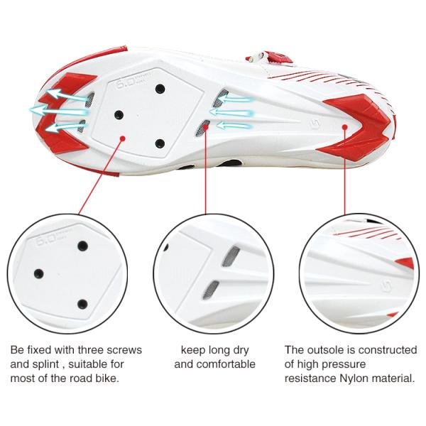ODM Color Durable Bike Racing Shoes Geometry Design Body High Pressure Resistance