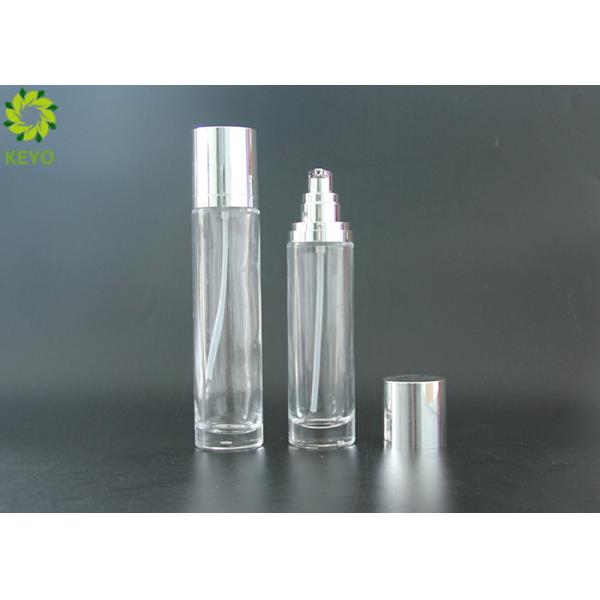 Customizable Round Clear Moisturizer Glass Bottle 100ml 120ml Available