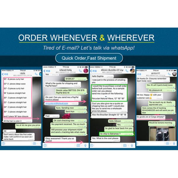 Brazilian Straight Virgin Human Hair Extensions Natural Black 10"-32" 100% Virgin Hair