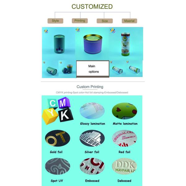 OEM Service 3piece Telescope SGS Food Grade Tube Packaging