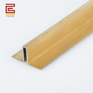 Quality Stainless Steel Brushed Gold Tile Edge Trim 12mm Easy Install for sale