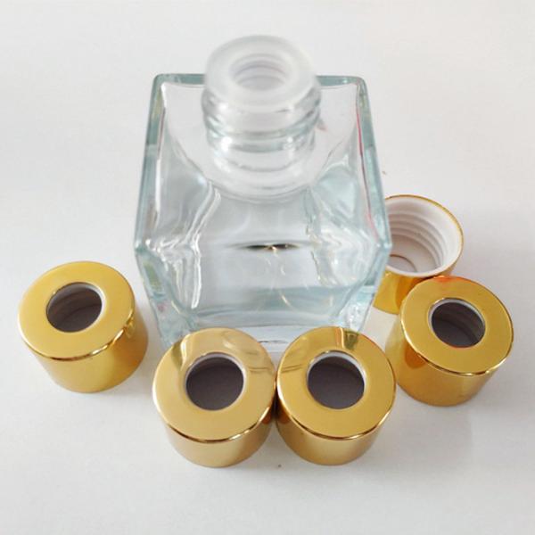 Glossy Gold Silver Aluminum Plastic Bottles Caps 11mm Essential Oil Perfume Bottle Lids