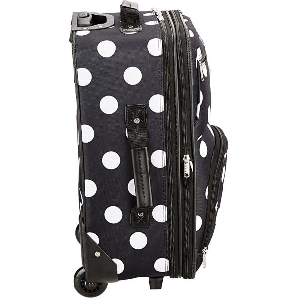 Straight Wheels Steel Trolley Softside Upright Luggage Set