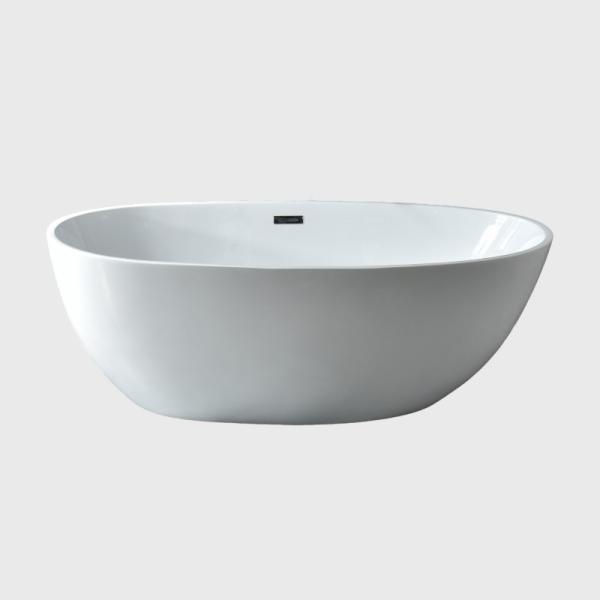 Free Standing White Acrylic Freestanding Soaking Bathtub ISO Certified Solid Surface Composite Stone Resin Indoor Bathroom Use