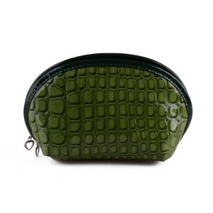 Leather Women'S Cosmetic Travel Bag Case With Compartments