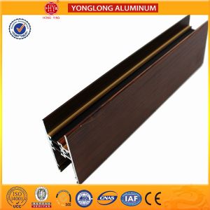 Quality Wood Grain Powder Coating Aluminium Profiles Fire Prevention Customize Length for sale
