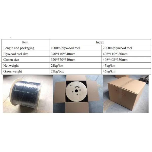 G657a2 Non Metallic Frp Outdoor FTTH Drop Cable 1 Core