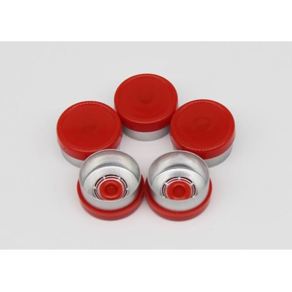 13mm Red Smooth Flange Flip Off Aluminum Plastic Cover For Injection Vials