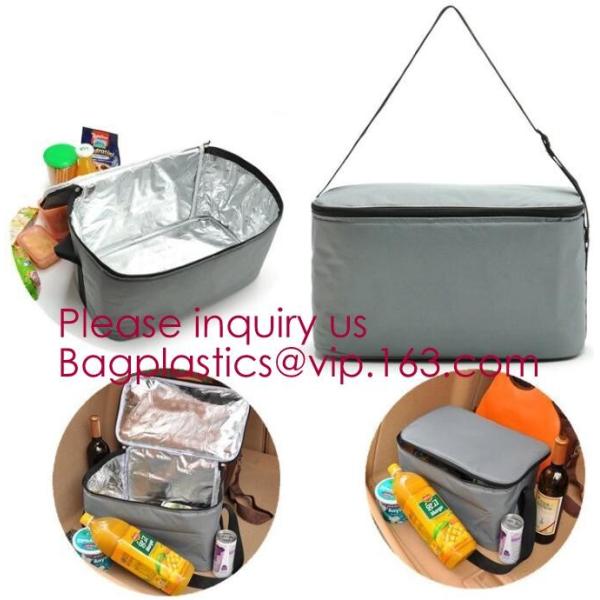 Foldable Lunch Insulated Cooler Bag Heated Food Delivery Bag Thermal Pizza Delivery Cooler Bag