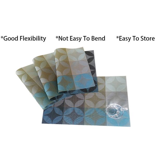 Customized Logo Acceptable Rectangle Place Mat for Modern Kitchen Table Decoration