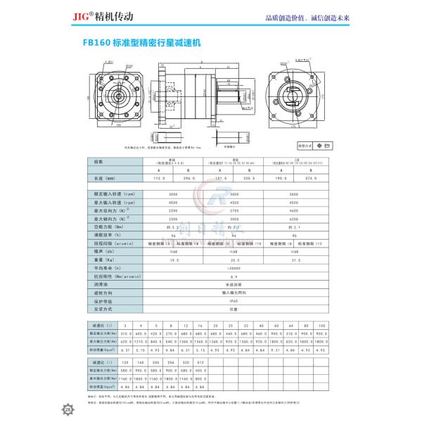 Precision Planetary Reducer 60 Flange Servo Motor Gear Reducer FE Series