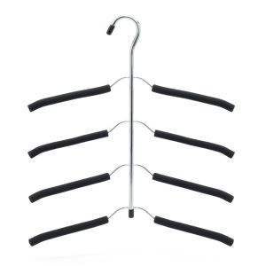 Quality 4 Layers Metal Space Saving Hangers With Foam Padded for sale