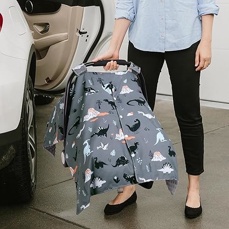 Multi-use Infant Car Seat Cover,Baby Carrier,Nursing Cover,Minky Blanket