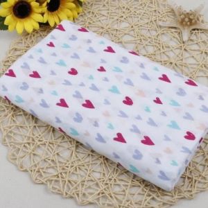 Quality Custom Swaddle Printed Muslin Fabric Striped Pattern Plain Style for sale