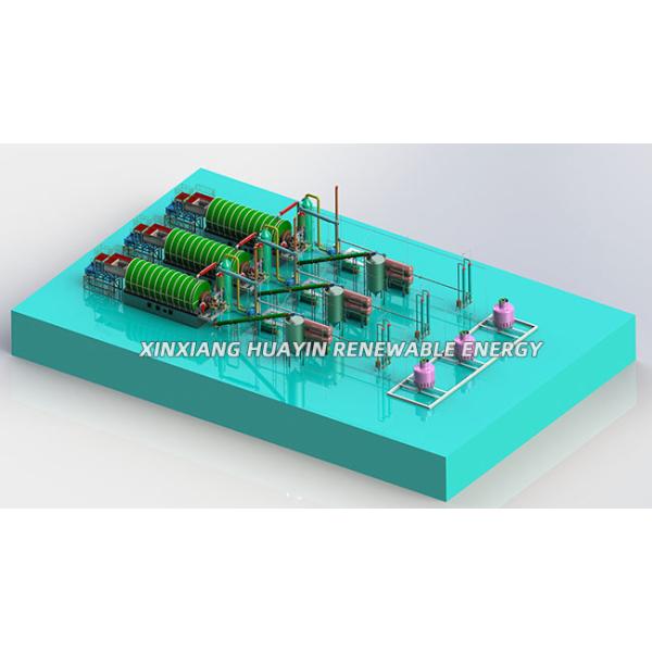 Small Pyrolysis Plant Plastic Waste To Fuel , CE Waste Tire Recycling Plant