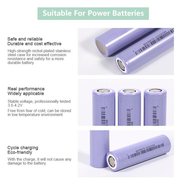 3.7V Li Ion Battery Cell 3400Mah 3250Mah 18650 3350Mah For Warm Clothing