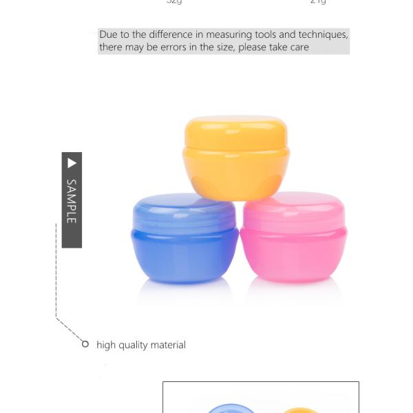 Refillable Face Cream Jar 5g10g20g30g50g PP Plastic Jars with dome lid