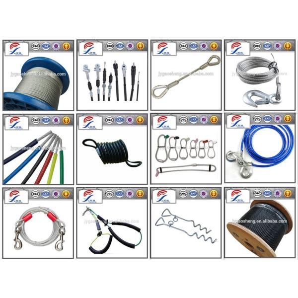 4mm-6mm 7x19 PVC Coated Steel Wire Gym Equipment Cable